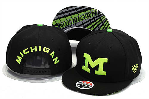 NCAA Michigan Z Snapback Hat #02